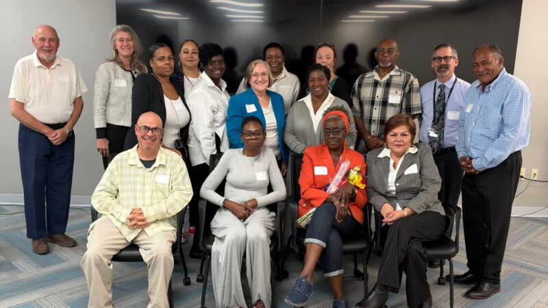 Image of employees being honored for 20, 25, 30, 35, and 40 years of service at JEVS.